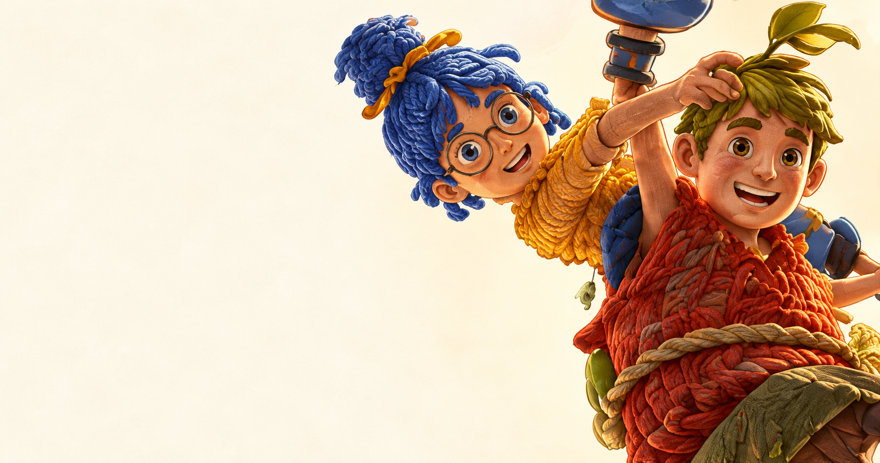 双人成行 May 和 Cody 玩偶角色插画